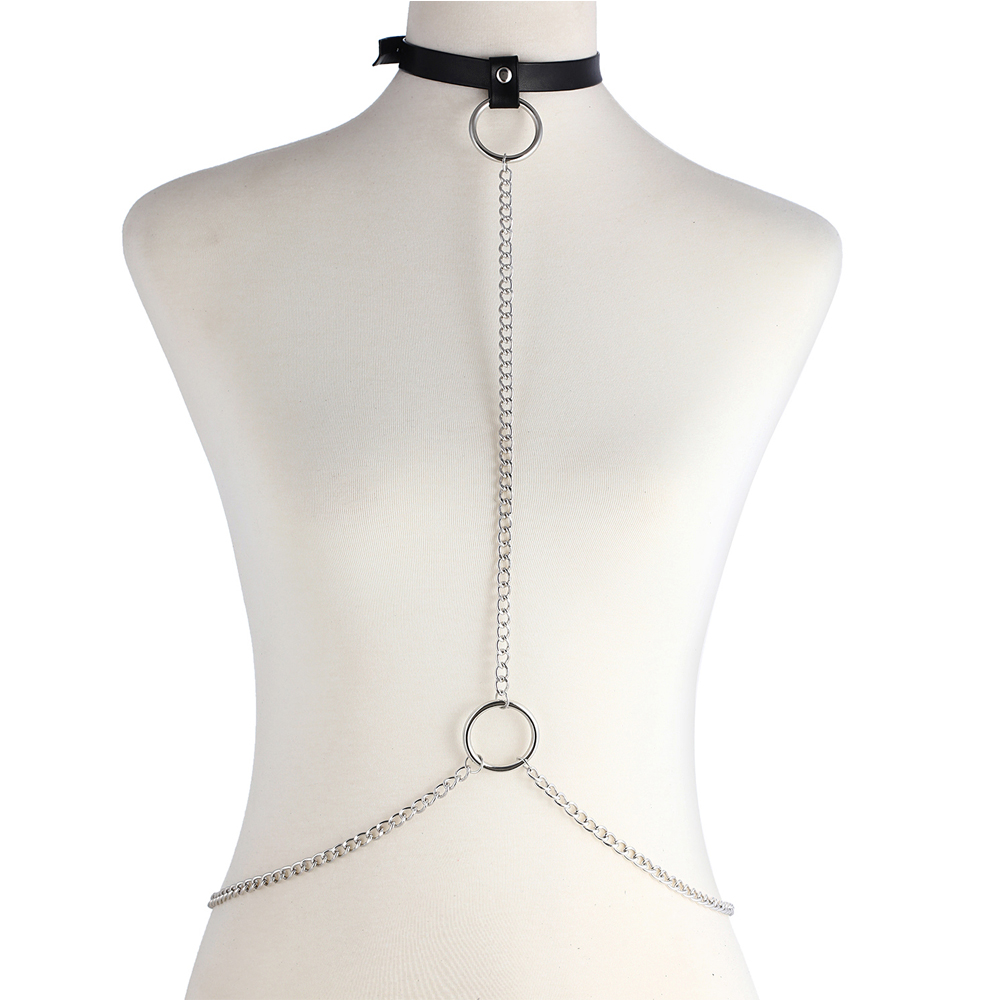 Body Jewelry Harness - セクシーなボディチェーンハーネス、ゴスチェーン、女性用ゴシックベリーチェーン、ランジェリージュエリー、フェスティバルファッションジュエリー