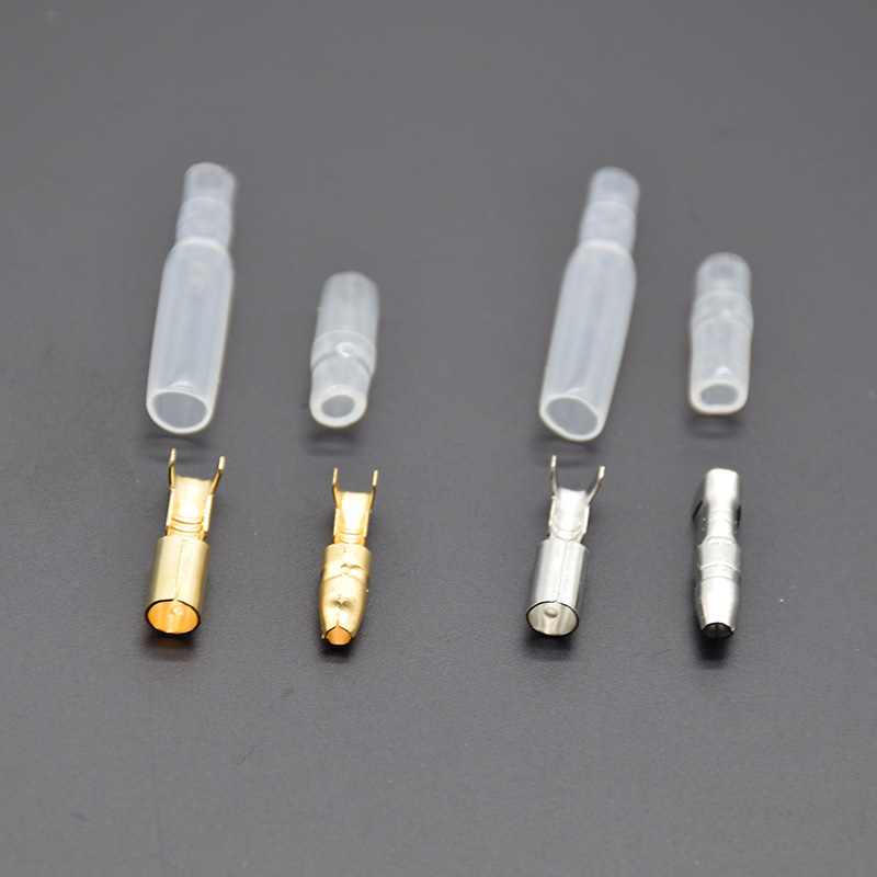 Body Jewelry 4 U - 100 ピース/25 セット車自動車オートバイ弾丸端子 4 ミリメートル男性女性ワイヤー弾丸圧着コネクタ端子絶縁シース