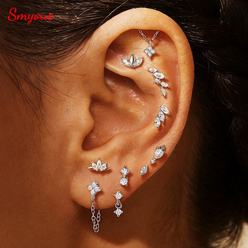 Body Jewelry Flat Back - Smyoue モアサナイト 100% S925 ピアス スタッドピアス