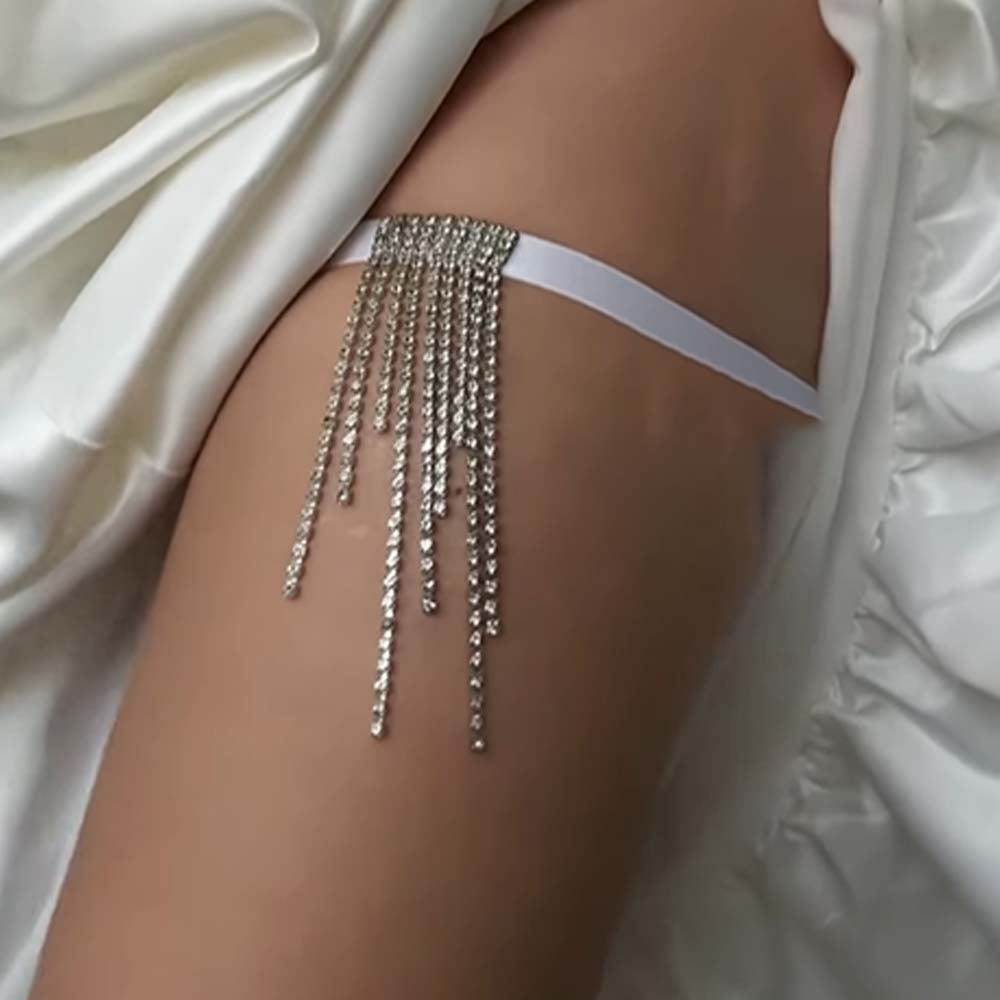 Body Jewelry Thigh Chain - Stonefans 不規則なタッセルレッグチェーンジュエリー女性用レディースセクシーな調節可能なボヘミアン太ももチェーン高級ナイトクラブギフト