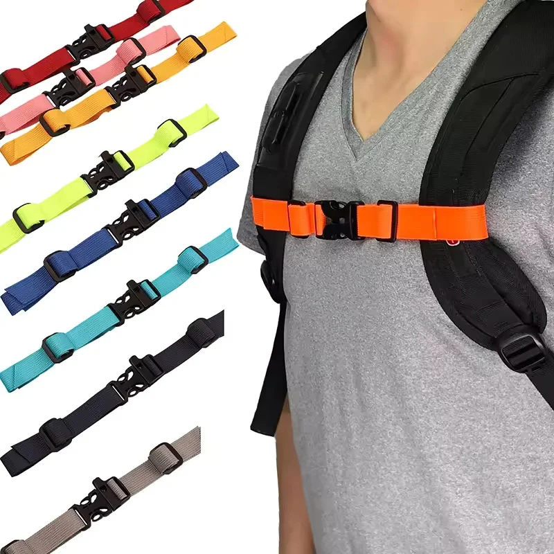 Body Jewelry Harness - バックパックチェストバッグストラップハーネス、調節可能なショルダーストラップ、バッグ用、アウトドアキャンプ用タクティカルバッグストラップ、バックパック用アクセサリー