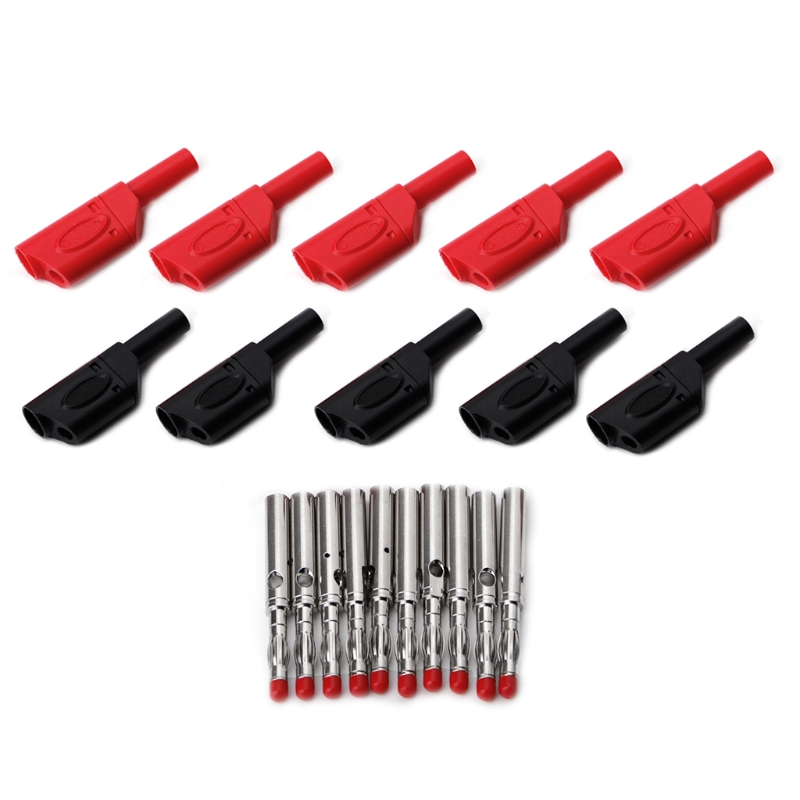 Body Jewelry 4 U - 10 セット 4 ミリメートルオスシーススタッカブルバナナプラグワイヤーはんだコネクタドロップシッピング