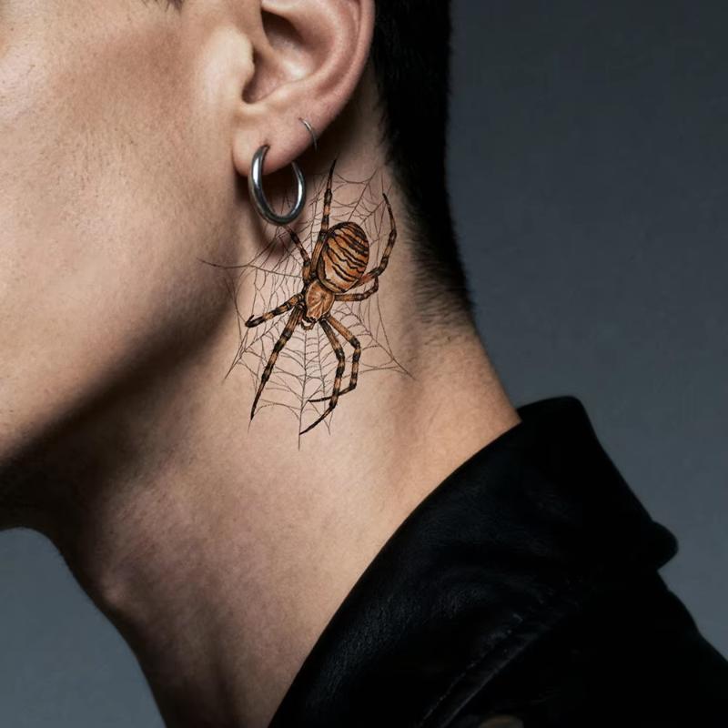 一時的なタトゥーステッカー 5枚入り スパイダーデザイン フ - Body Jewelry Waterproof のレビューと価格