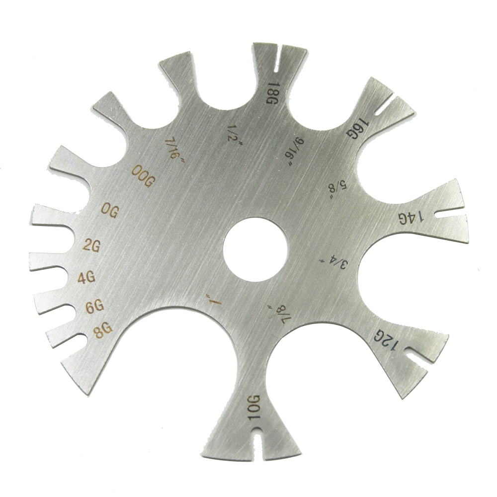 ステンレススチールゲージホイール腹舌バーベルボディピアスジュ - Body Jewelry Gauge To Mm のレビューと価格