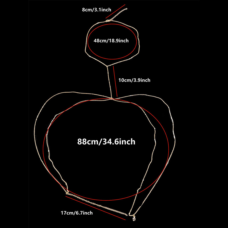 ボディジュエリーセクシーな胸チェーンビキニベリーチェーン女性 - Body Jewelry Harness のレビューと価格