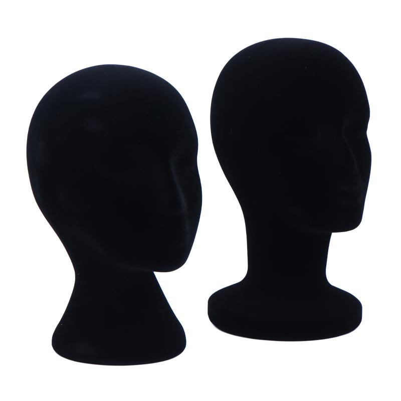 (Ce14)黒いベルベット製マネキンヘッド、頭囲52cm、フ - Body Jewelry Shop のレビューと価格