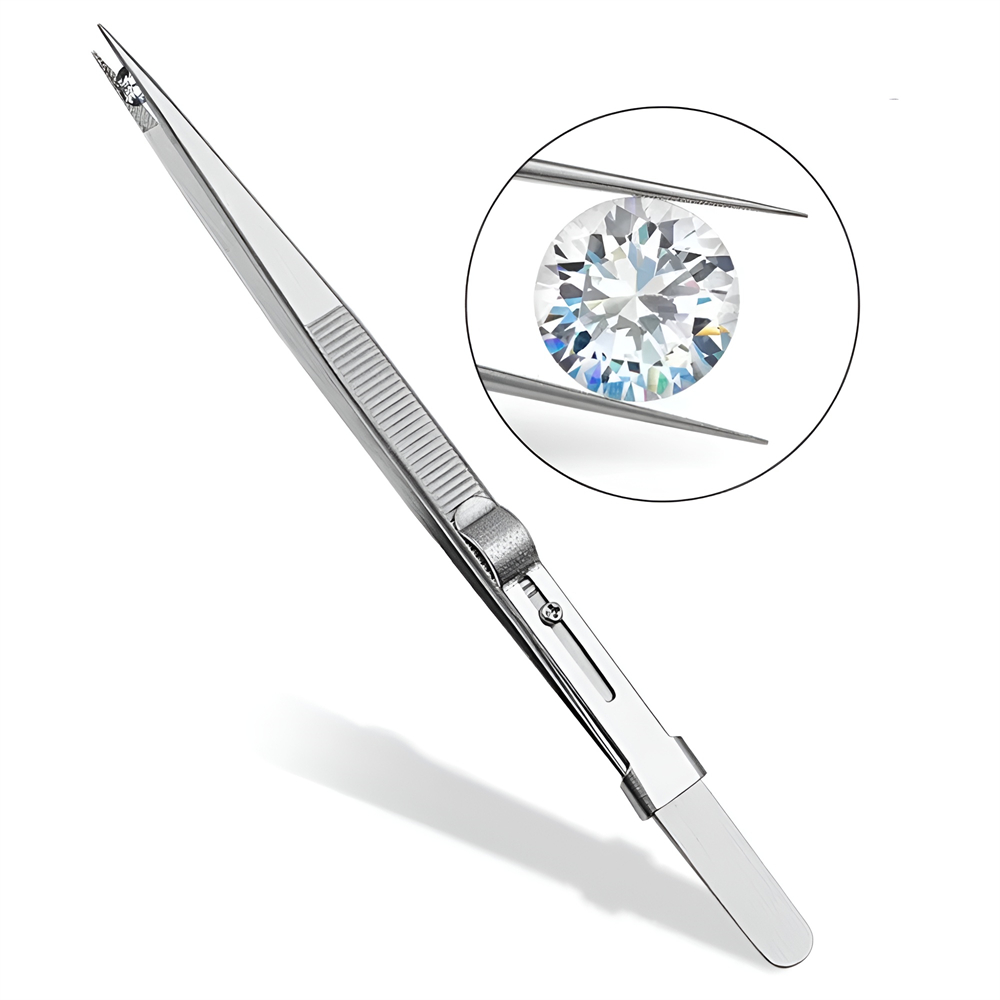 調整可能な帯電防止ステンレス鋼ピンセット,スライディングロッ - Body Jewelry Tool のレビューと価格