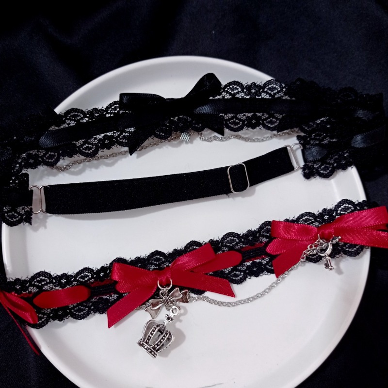 セクシーな調節可能な伸縮性レッグチェーン、ブラックレースのリ - Body Jewelry Thigh Chain のレビューと価格