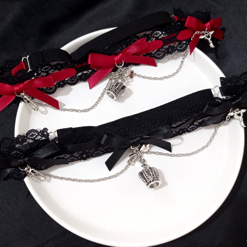 セクシーな調節可能な伸縮性レッグチェーン、ブラックレースのリ - Body Jewelry Thigh Chain のレビューと価格