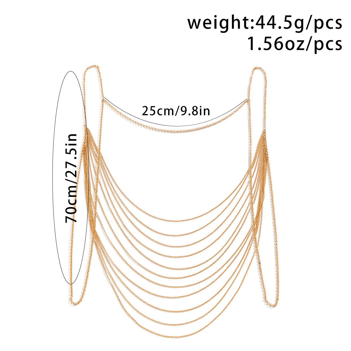 クラシック多層タッセルボディチェーン女性 2023 クリエイ - Body Jewelry Harness のレビューと価格