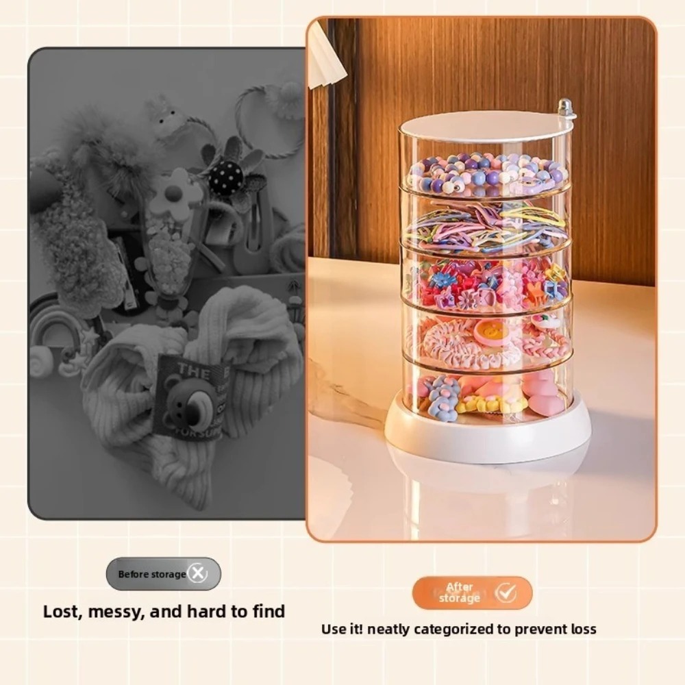 360度回転式クリアヘアアクセサリーオーガナイザー、コンパク - Body Jewelry Organizer のレビューと価格