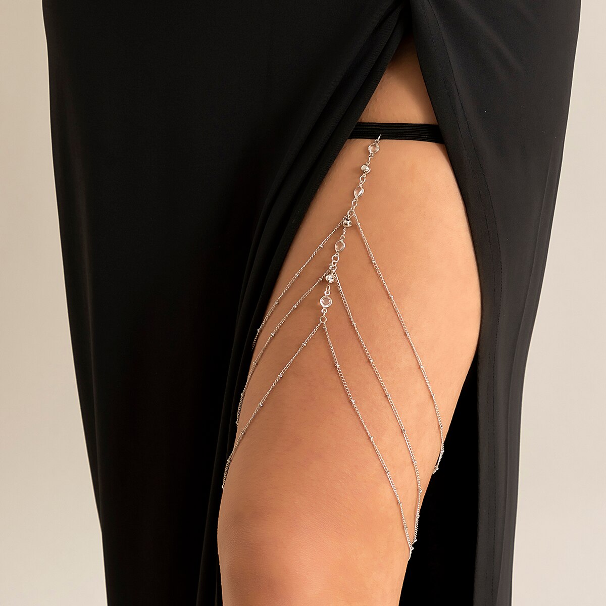 自由奔放に生きる弾性バンドクリスタル脚太ももチェーン女性の夏 - Body Jewelry Thigh Chain のレビューと価格