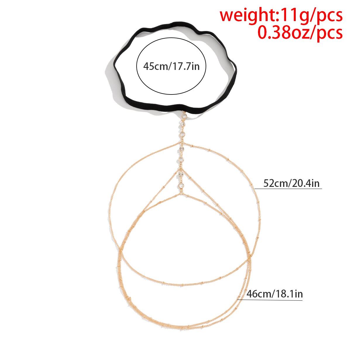 自由奔放に生きる弾性バンドクリスタル脚太ももチェーン女性の夏 - Body Jewelry Thigh Chain のレビューと価格