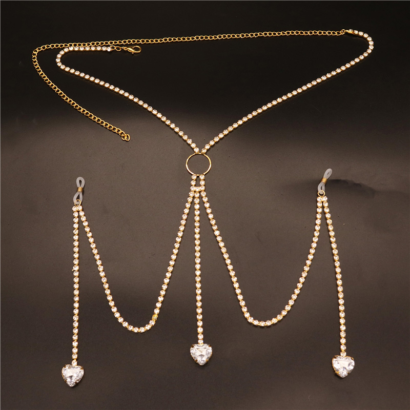 2023 新ファッションホワイトハート乳首チェーン非ピアスア - Body Jewelry Harness のレビューと価格
