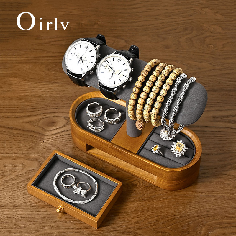 Oirlv 無垢材時計オーガナイザー棚 T バー時計ホルダー - Body Jewelry Organizer のレビューと価格