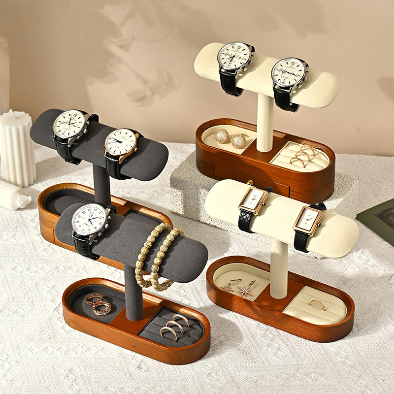Oirlv 無垢材時計オーガナイザー棚 T バー時計ホルダー - Body Jewelry Organizer のレビューと価格