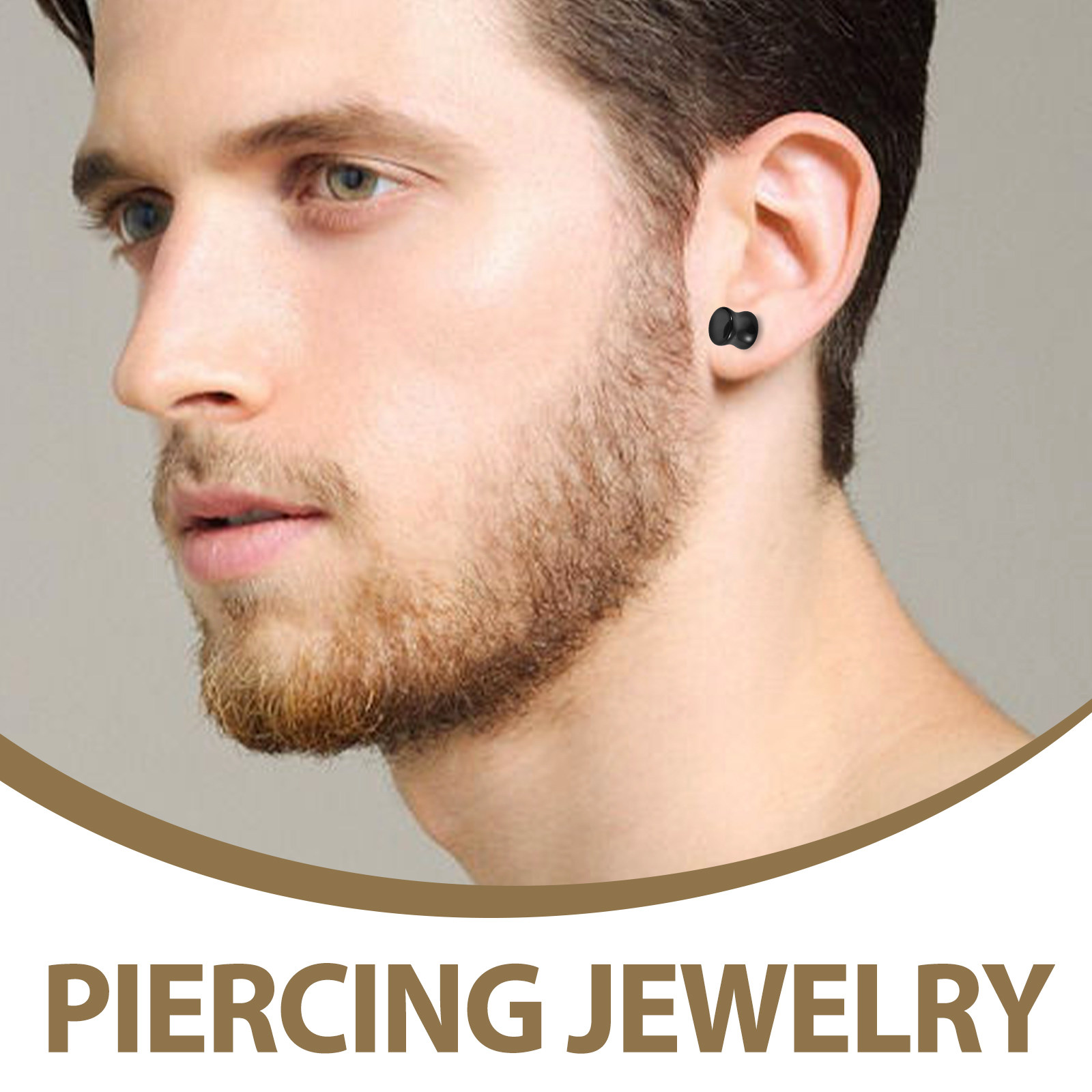 4組のオブシディアン製イヤープラグ、滑らかな石製のトンネル型 - Body Jewelry Gauge To Mm のレビューと価格