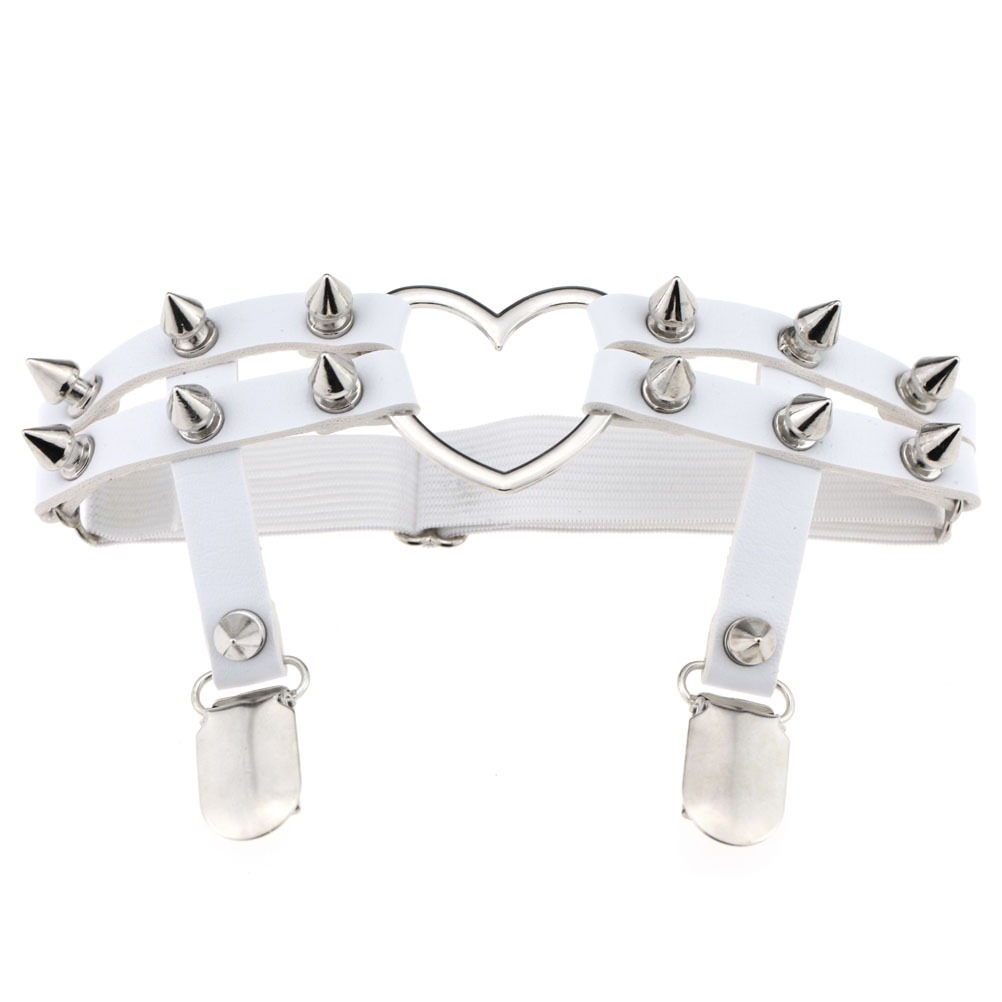 Diezi-伸縮性のあるpuレザーサスペンダー,パンク,ゴシ - Body Jewelry Thigh Chain のレビューと価格
