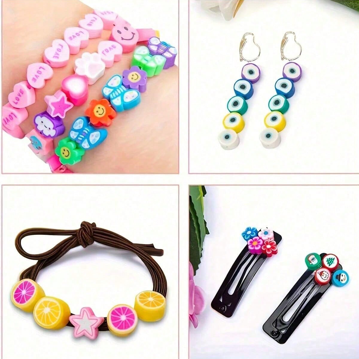 1450/1200/250個入りポリマークレイビーズセット、 - Body Jewelry Organizer のレビューと価格