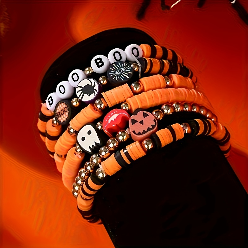 2700個、ハロウィンカラーの丸ビーズ、ソフト陶器スカルレタ - Body Jewelry Organizer のレビューと価格