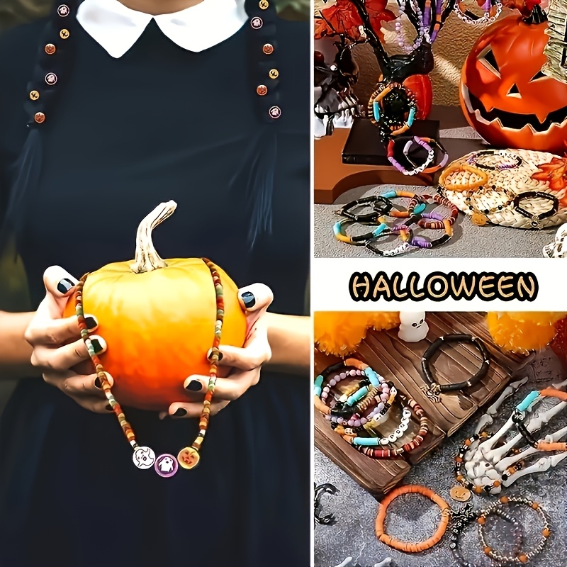 2700個、ハロウィンカラーの丸ビーズ、ソフト陶器スカルレタ - Body Jewelry Organizer のレビューと価格