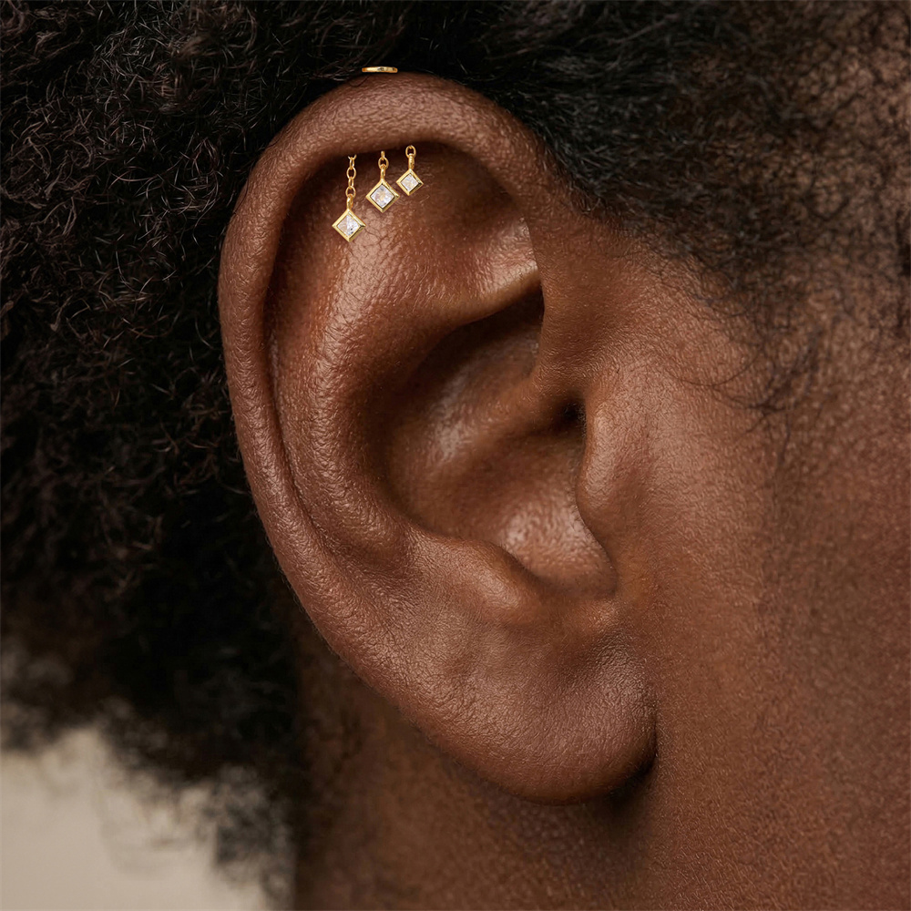 CANNER 1PC 925スターリングシルバー ダブルレイ - Body Jewelry Flat Back のレビューと価格