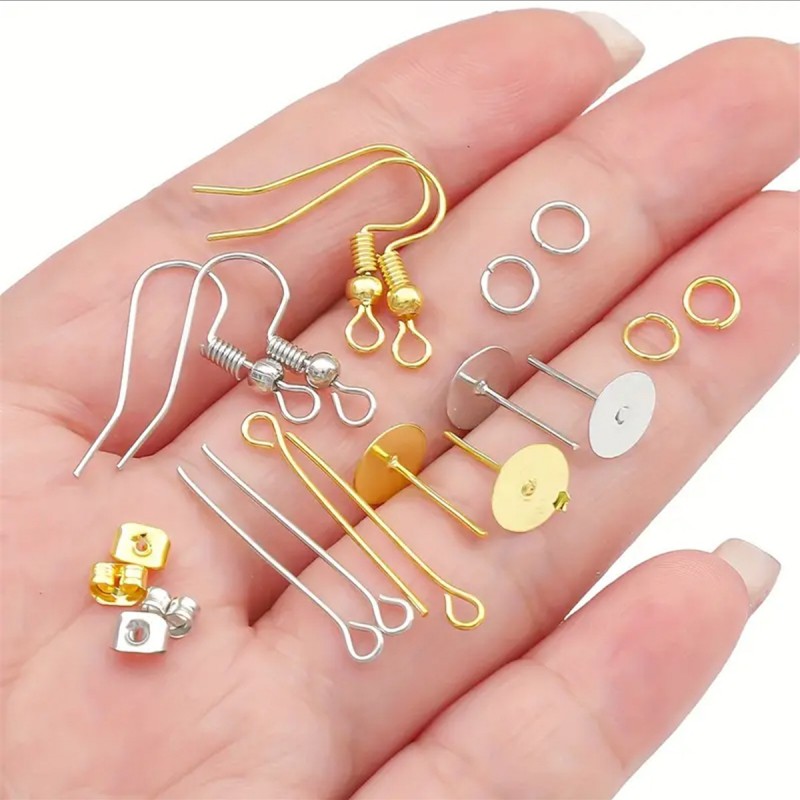 1セットボックスイヤーフックシングルループ耳栓セット手作りD - Body Jewelry Organizer のレビューと価格